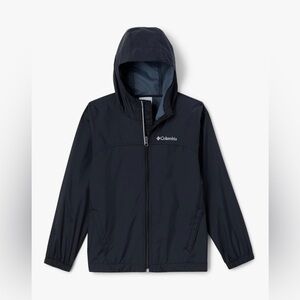 Like New Columbia Kids Glennaker Lightweight Hooded Jacket Black Size Small